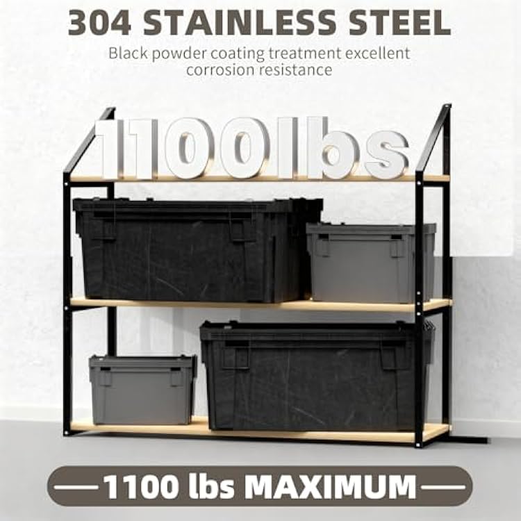 Shipping Container Shelves Shelving Brackets, Heavy-Duty 3-Tier Shelf Bracket 19(D) x 52(H) Universal Storage Racks for Cargo Containers--4 Packs