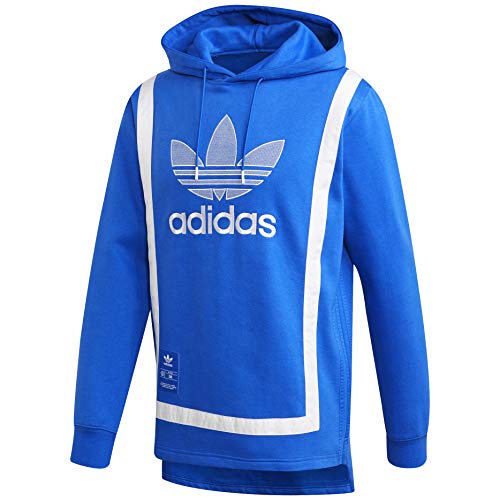 adidas Originals Warm Up Trefoil Hoodie Mens GK0644 Size L Blue/White/