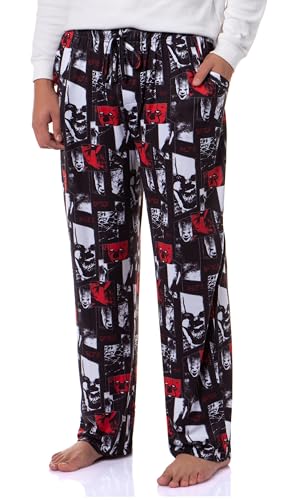 IT The Movie Men's Pennywise The Clown Closeups Print Adult Sleep Lounge Pajama Pants