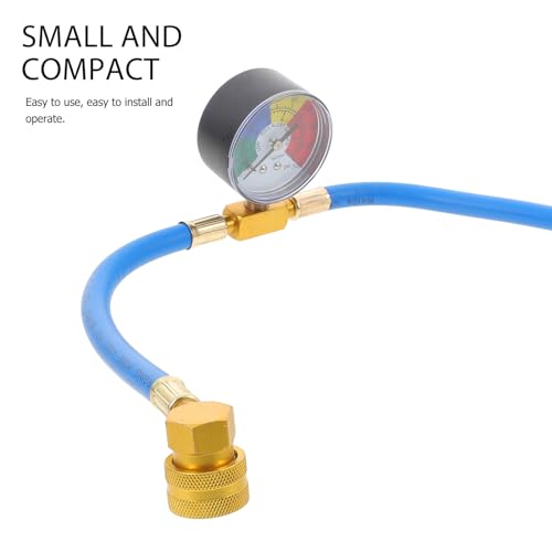 Veemoon R134a Kältemittel Ladeschlauch Kfz -klimaanlagenfüllschlauch mit Messgerät Auto-ca-kühlerladerschlauch R134a Kältemittel Nachfüllset (1/2 Gewinde für Amerikaner Und Europa)