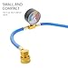 DOITOOL R134A Charging Hose with Gauge 1/2 Thread for American Cars 20 Inch Refrigerant Tube for Vehicle Ac Recharge