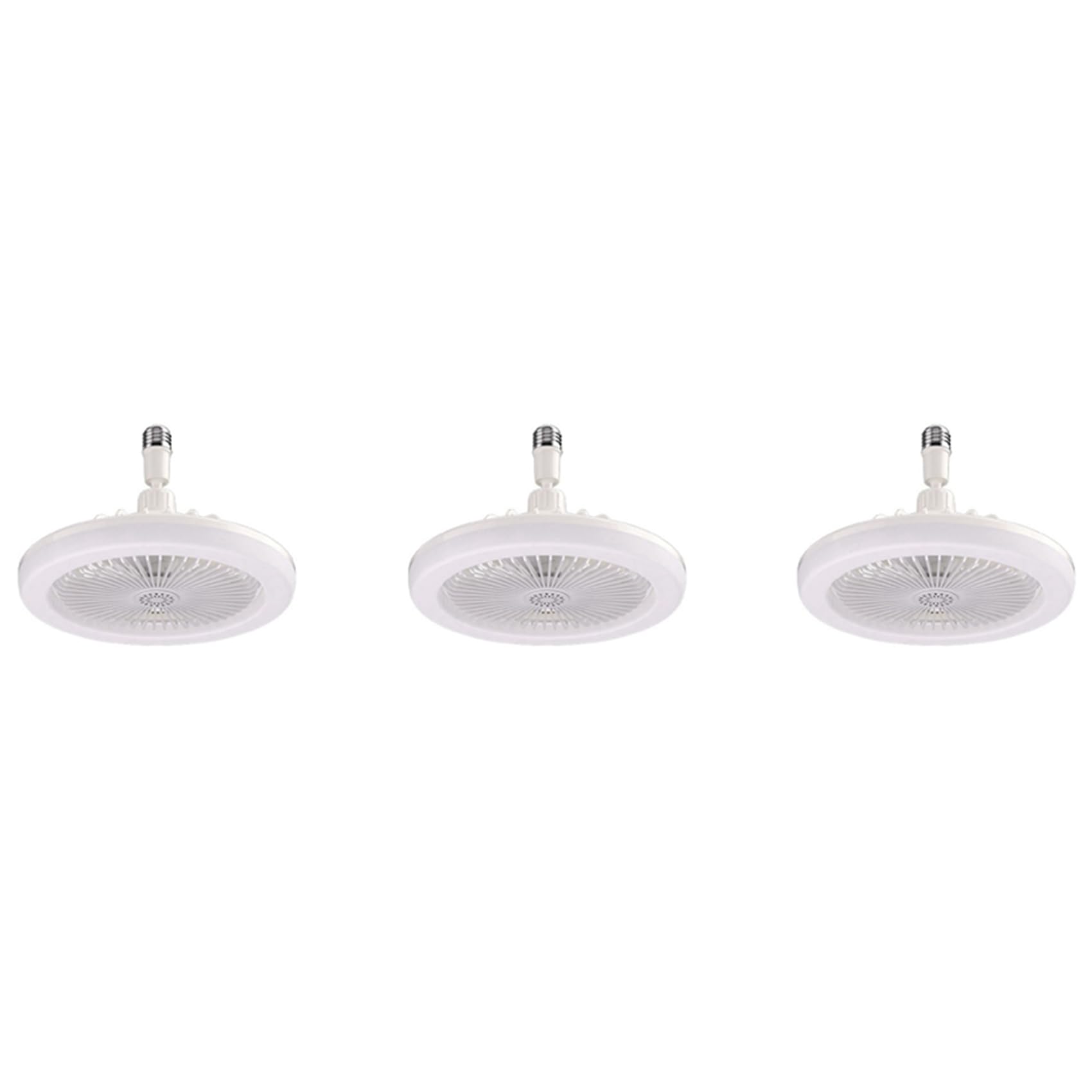Hndhbfgrt 3X Ceiling Fans with Remote Control and Light Lamp Fan E27 Converter Base Smart Silent Ceiling Fans for Bedroom