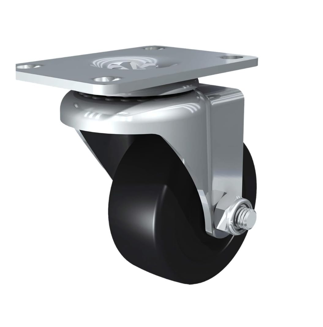 50 pack case of TCH Hardware 3" Swivel Caster with Black Rubber Tire