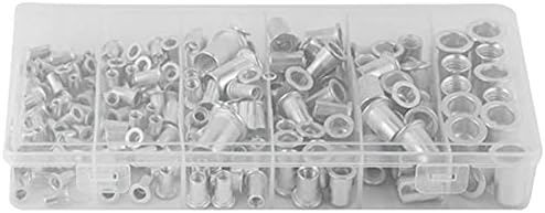 200Pcs M3 M4 M5 M6 M8 M10 Rivet Nut Carbon Steel Flat Head Thread Insert Nut Rivet Cap Set Thread Insert Nut Kit