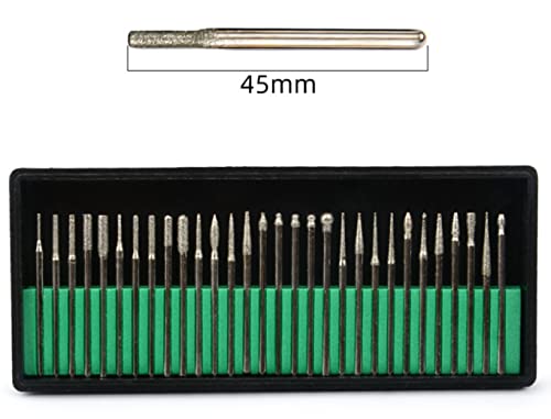 Aiyun AD21-004-20E 90Pcs 2.35Mm Shank Diamond Burrs Set Rotary File Burs Accessories Kit thumb #3