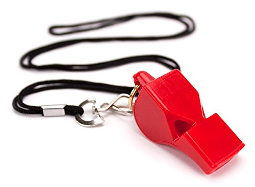 Crown Sporting Goods Apito de plástico vermelho ultra alto de inclinação