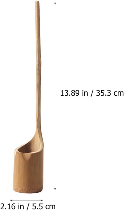 Wine Ladle Spoon Long Handle Natural Handcrafted Small Water Scoop for Home Kitchen Serving and Wine Pouring