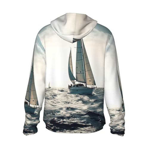 Ocean Sailing Sun Protection Hoodie Jacket UPF 50+ Full Zip Long Sleeve Sun Shirts with Pockets Rash Guard2