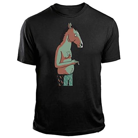 Platform9Co BoJack Horseman Smoking Adults Funny T-Shirt (M) Black Cover