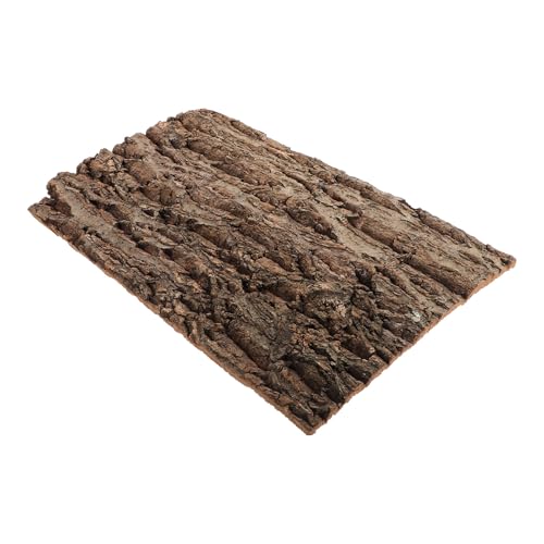 Abaodam Fond Décoratif en Liège 50x30 Cm pour Terrarium Reptiles, Panneau Naturel en Bois, Fournitures pour Reptiles et Tortues
