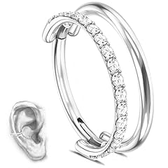 Double, One Row CZ-Silver