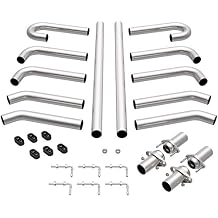 MagnaFlow Performance Exhaust System Custom Builder Kit 10701 - Stainless Steel 2.25in Main Piping Diameter, Dual Exhaust Type - Designed for Power and Sound
