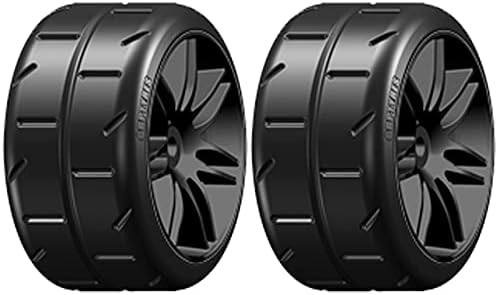GRP GWX02-S3 1:5 TC W02 REVO S3 ExtraSoft Belted Tire w/ Black Wheel (2)