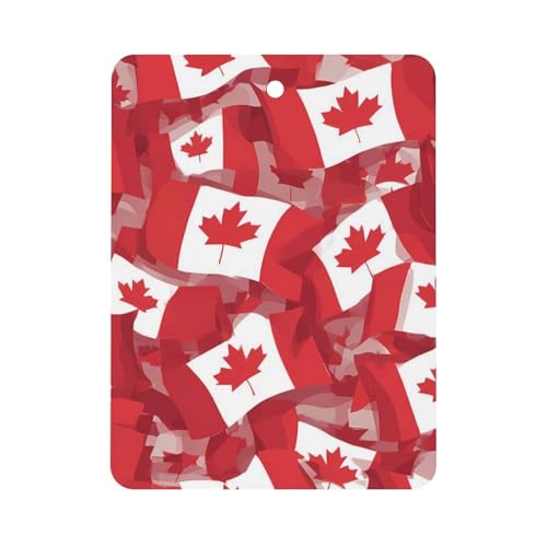 Waving Canadian Canada Flags Printed Car Air Fresheners Novelty Hanging Paper Pendant Decoration Accessories