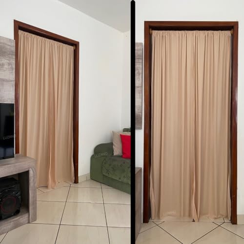 Cortina para Porta Dividir Ambientes Cortina na Porta Sala Quarto Cozinha Balcao Vidro Corredor (Ave