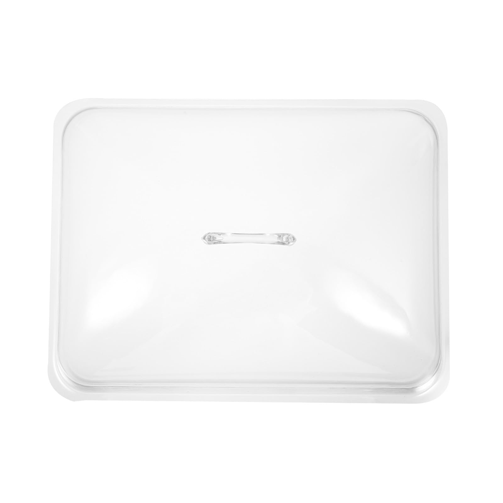 Coperchio per Alimenti Trasparente Rettangolare 38X27 CM in Plastica Manico Pratico Protezione Piatti per Cucina Riutilizzabile Stile Casuale