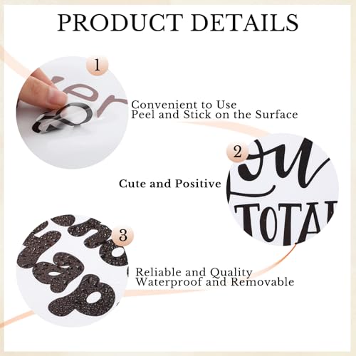 10 Pcs Inspirational Wall Decals Peel and Stick Removable Vinyl by Marspark - Used condition - Image 3