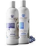Lillian Ruff PRO Formula Berry Blue Brightening Dog Shampoo & Conditioner Set - Professional Show-Quality Whitening, Stain & Odor Eliminator, Hydrating Relief for Dry Skin, ProVitamin B5, USA Made