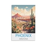 KmoNo Phoenix Arizona Vintage-Reiseposter, 20 x 30 cm, 