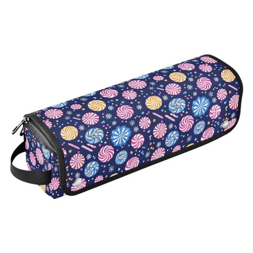 Bolsa de viaje para herramientas de cabello con diseño de mármol de Navidad y Año Nuevo, resistente al calor, para planchas, rizadores y accesorios de cuidado capilar, organizador portátil miniatura 1