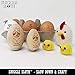 Chicken Running Laying Eggs Chicken Egg Rubber Stamp - 1/2 Inch Mini