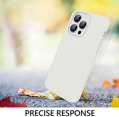 Image of MIDOS Back Cover Compatible with iPhone 14 Pro Max Case Liquid Silicone Full Protection Shock Proof Back Cover for iPhone 14 Pro Max (2022) 6.7 inch (White)