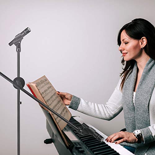 Moukey Microphone Stand, Tripod Boom Mic Stand With 2 Non-Slip Mic Clip Holders & 2 Foam Covers, Collapsible Adjustable Mic Stand For Singing, Karaoke, Stage And Outdoor Activities, Black, Mms-3 #TOP6