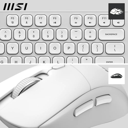 Combo inalámbrico MSI Forge K210 recargable con sensor óptico para optimizar tu espacio de trabajo 5