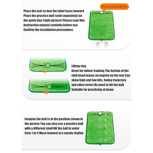 Tapis de divot de golf durable avec surface d'analyse du swing - 3
