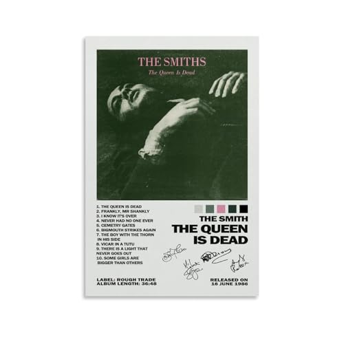 Binnigau Póster de banda The Smiths Ablum The Queen Is Dead, póster decorativo de lienzo para pared e impresión artística moderna para decoración de dormitorio familiar, 40 x 60 cm
