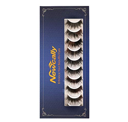 Newcally False Eyelashes 10 Pairs 3D Faux Mink 20MM False Lashes