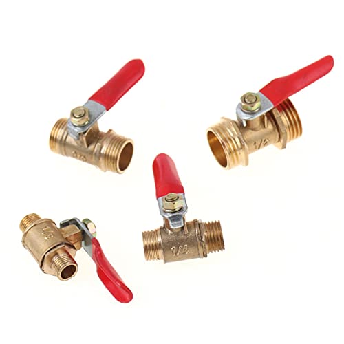 Válvula de bola de latón de 1/4 con rosca macho BSP y conector para tuberías 4