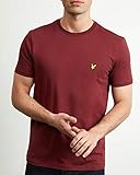 lyle scott shirt Signatur-Logo Auf Brust Lyle & Scott Herren Crew Neck T-Shirt, Rot (Claret Jug 477), XXL