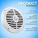 Pyle 6.5 Inch Dual Marine Speakers - 2 Way Waterproof and Weather Resistant Outdoor Audio Stereo Sound System with 120 Watt Power, Polypropylene Cone and Cloth Surround - 1 Pair - PLMR67W (White)