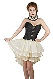 Corsetto comodo e allettante. Star Rivera Kelly, corsetto elegante e setoso, corsetto nero e rosso, corsetto anni \'50, effetto clessidra. (UK M/10-12 (vita 71-73,7 cm, busto 91,4 - 37), nero), Nero , UK M/10-12(Waist 28\