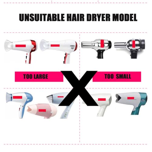 2 PCS Plastic Salon Hair Dryer Nozzle Replacement Blow Flat Hairdressing Styling Tool Narrow Concentrator Replacement Black - Image 4