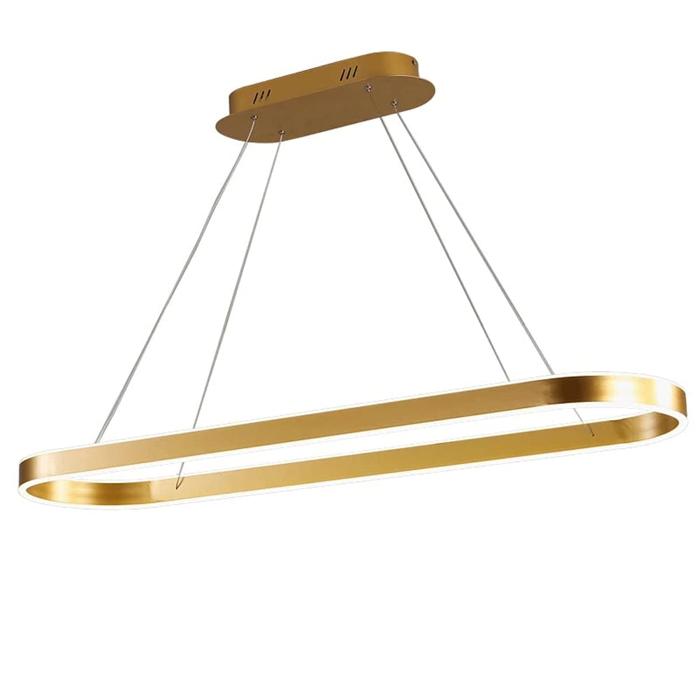 Suspension rectangulaire LED Ovale 80cm luminaire décoratif haut de gamme