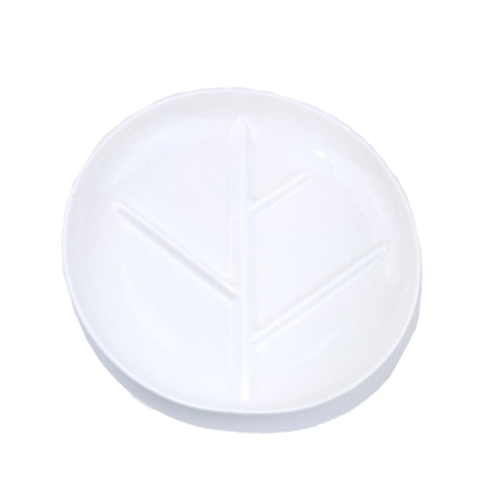 Flat Paint Mixing Palette， White Flat Tree Branch Porcelain Paint Mix Palette For Watercolor