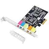 QNINE PCIe Sound Card for PC Windows 10, PCI Express Desktop Sound Adapter with Low Profile Bracket, 3D Stereo PCIe Audio Card for Windows XP 7 8