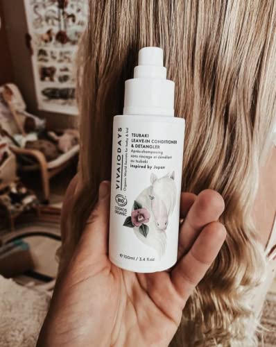 Vivaiodays Organic Tsubaki Kids Leave-In Conditioner & Detangler, For Tearless, Easy Hair Combing (3.4 Oz | 100 Ml) #TOP2