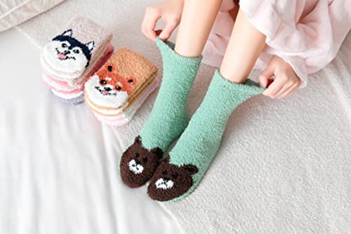 Image of Benefeet Sox Womens Fuzzy Socks Girls Cute Slipper Sock Funny Fluffy Winter Warm Soft Cozy Plush Indoor Sleep Sock