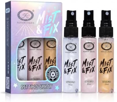 Fashion Colour Mist & FIX Setting Spray | Setting Spray For Makeup Long Lasting | Illuminating & Hydrating Makeup Fixing Spray | Makeup Fixing Spray For Long-Lasting Makeup | (Multicolor, 90ml)