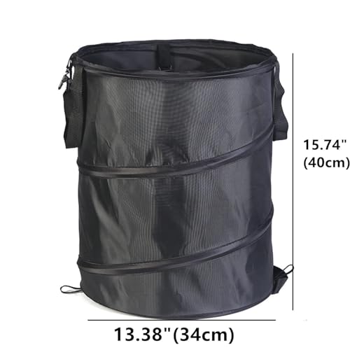 Caneca de basura plegable negra 10 galones para camping miniatura 2