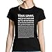 Planetee T-Shirt Femme cordonnière Bonne ou Mauvaise Situation