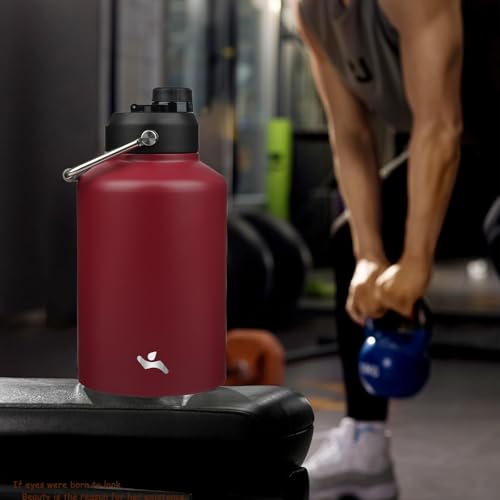 Image of Konokyo 128 oz Insulated Stainless Steel Water Bottle Jug with Handle
