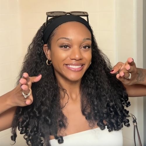 Looxey New Afro Curly Headband Wig