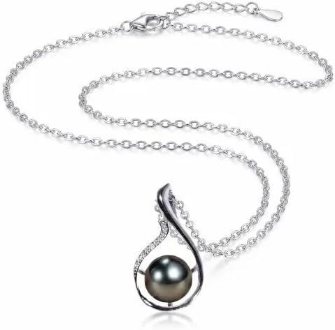 Gifts for Women Wife-Black-zirconia bead- S925 sterling silver Necklace-Gift for Wife Wedding Birthday Anniversary Jewelry-Mom Day Gifts for Mom Women Valentines Christmas Day