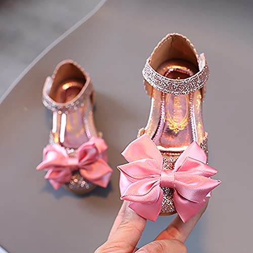 IKFIVQD Sapatos Mary Jane para meninas, crianças, bebês, meninas, borboletas, com nó de borboleta, s
