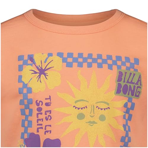 Image of Billabong Girls' Premium Short Sleeve Logo Graphic Tee, Crew Neck T-Shirt, Soft & Comfortable
