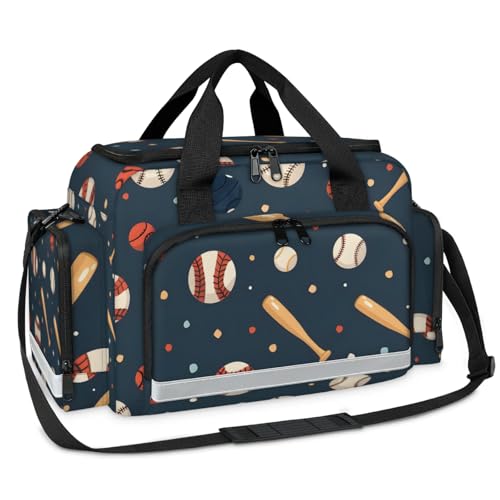 GzLeyigou First Aid Bags Empty, Retro Baseball Emergency Bag First Aid Kit Multiple Compartment Kit Carrier On Call Trauma Bag For Paramedics Emergency Medical Supplies Kit